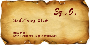 Szávay Olaf névjegykártya